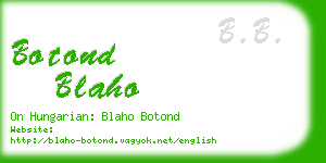 botond blaho business card
